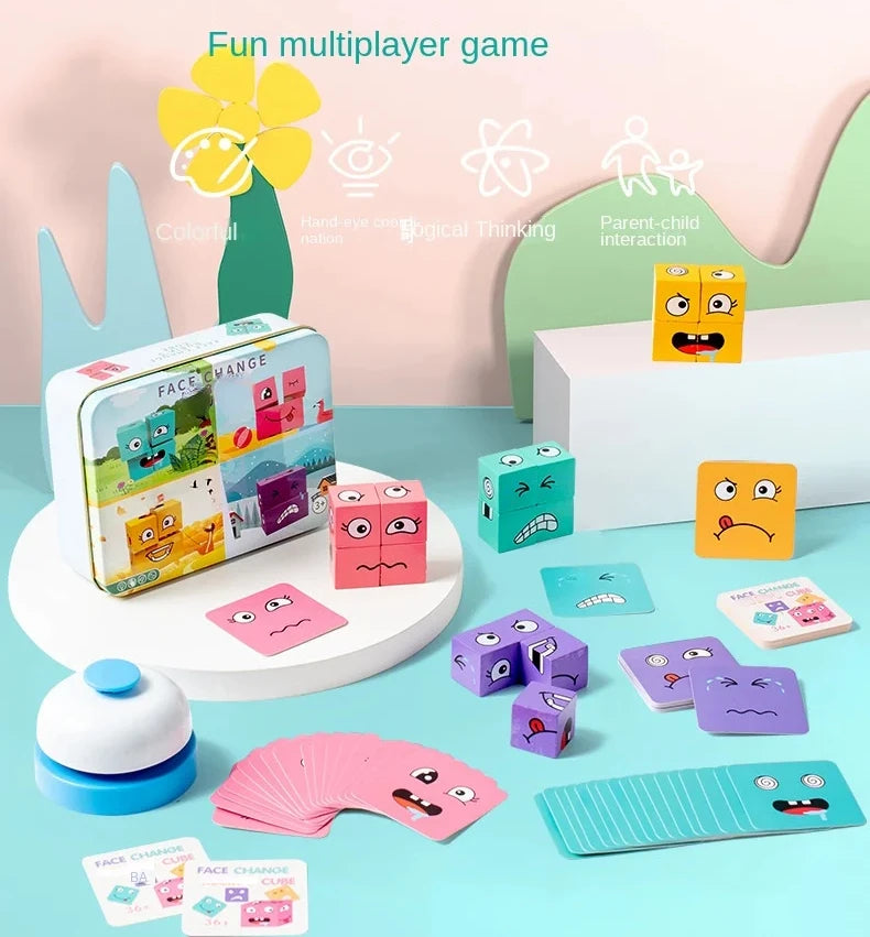 Cube Face Changing Card Game