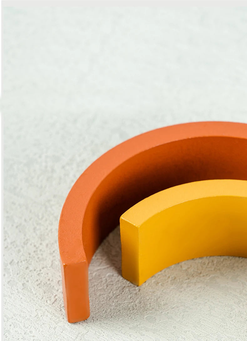 Wooden Rainbow Building Blocks