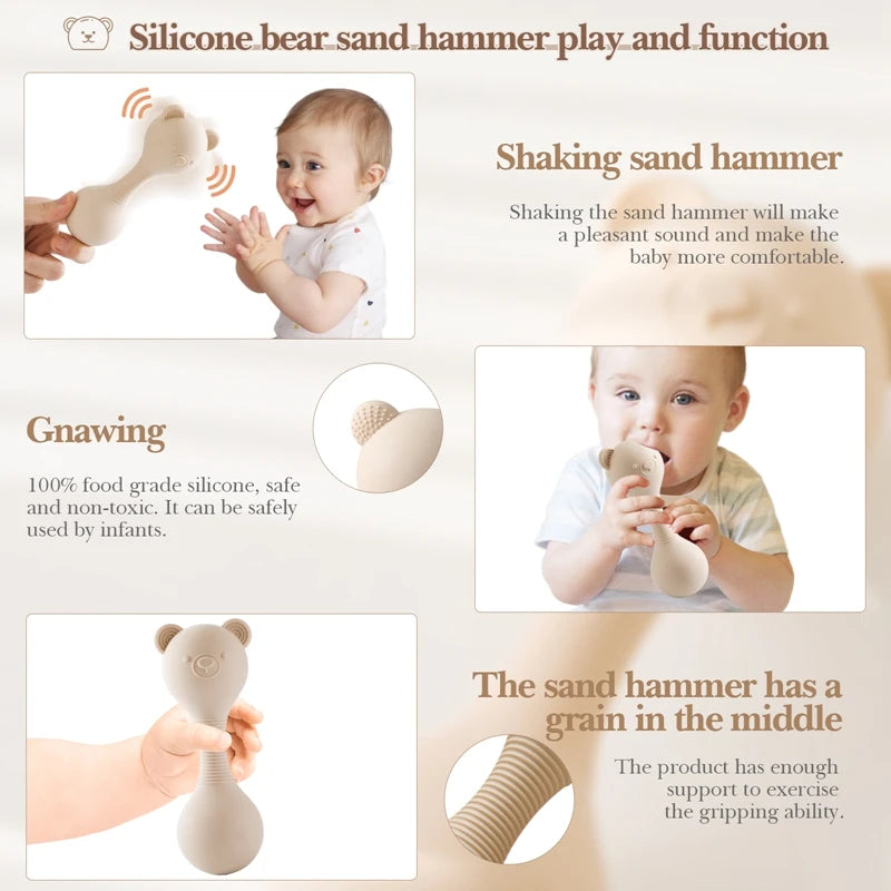 Baby Silicone Teether Rattle