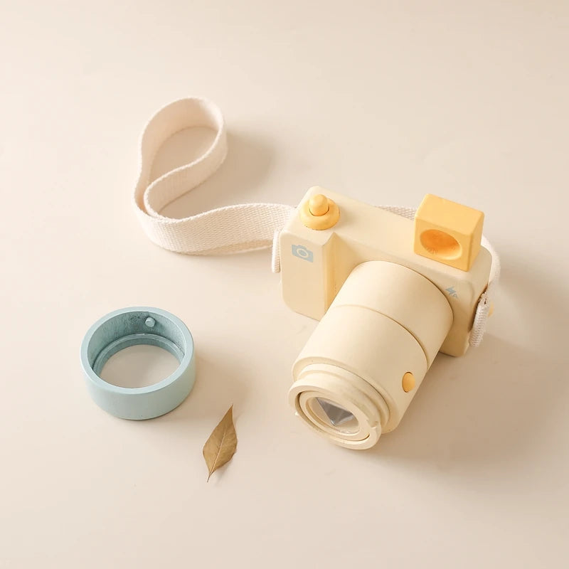 Wooden Kaleidoscope Toy Camera