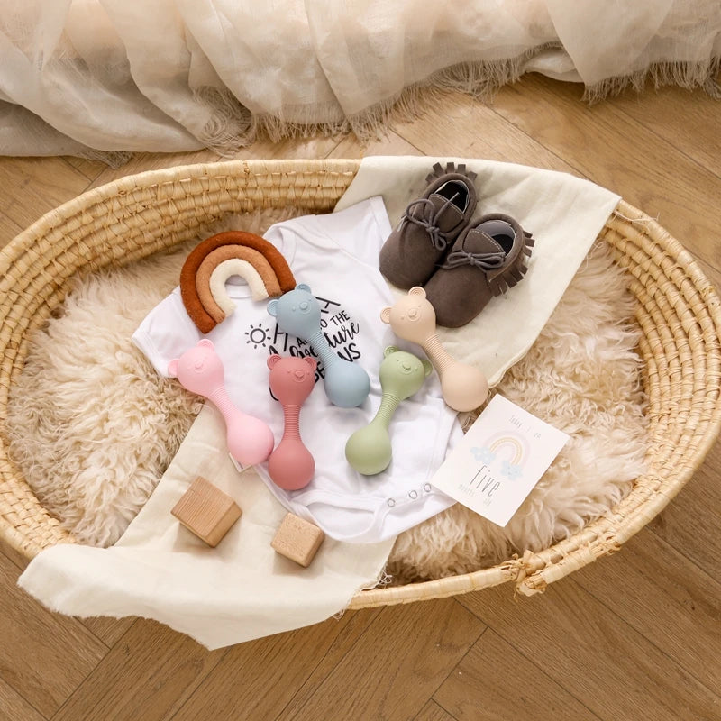 Baby Silicone Teether Rattle