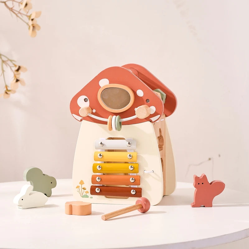 Wooden Mushroom Activity House