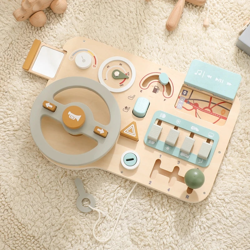 Baby Wooden Car Busy Board