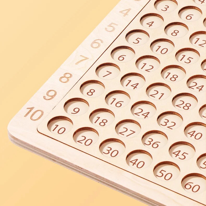 Wooden Multiplication Math Board
