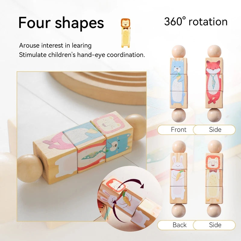 1 Piece Wooden Puzzle Hand Toy