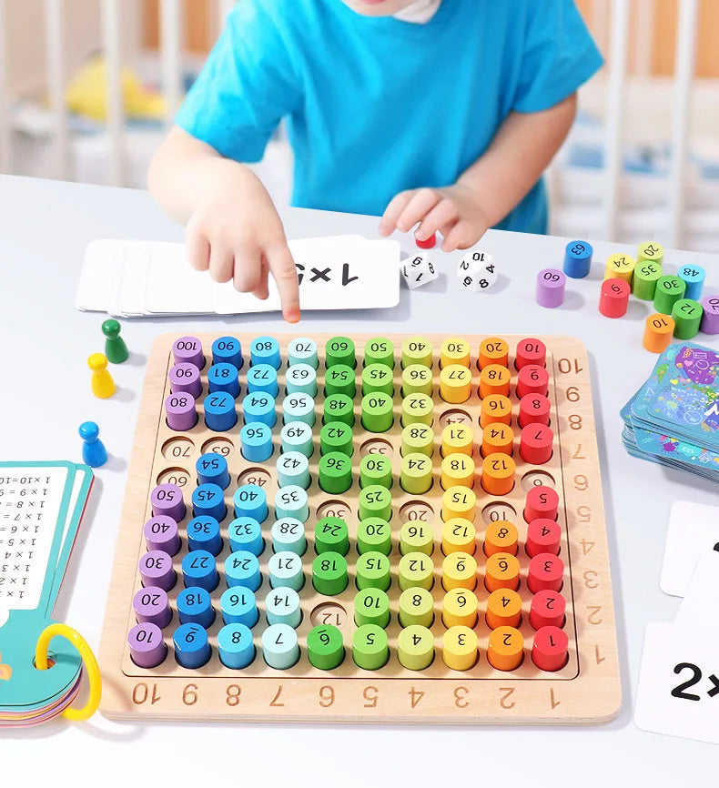 Wooden Multiplication Math Board