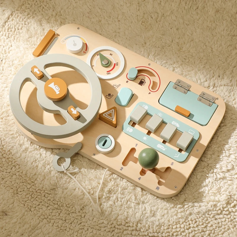 Baby Wooden Car Busy Board
