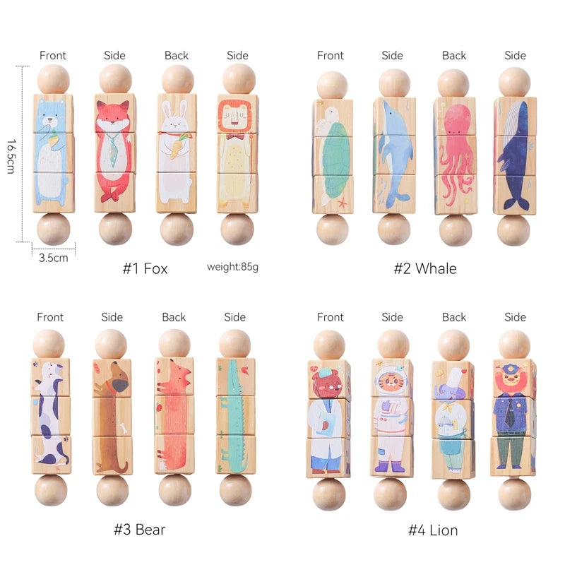 1 Piece Wooden Puzzle Hand Toy