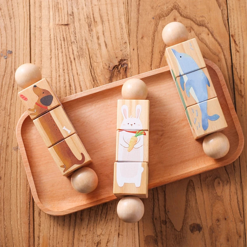 1 Piece Wooden Puzzle Hand Toy