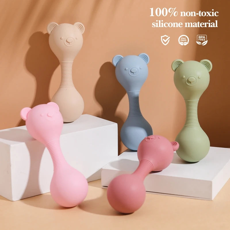 Baby Silicone Teether Rattle
