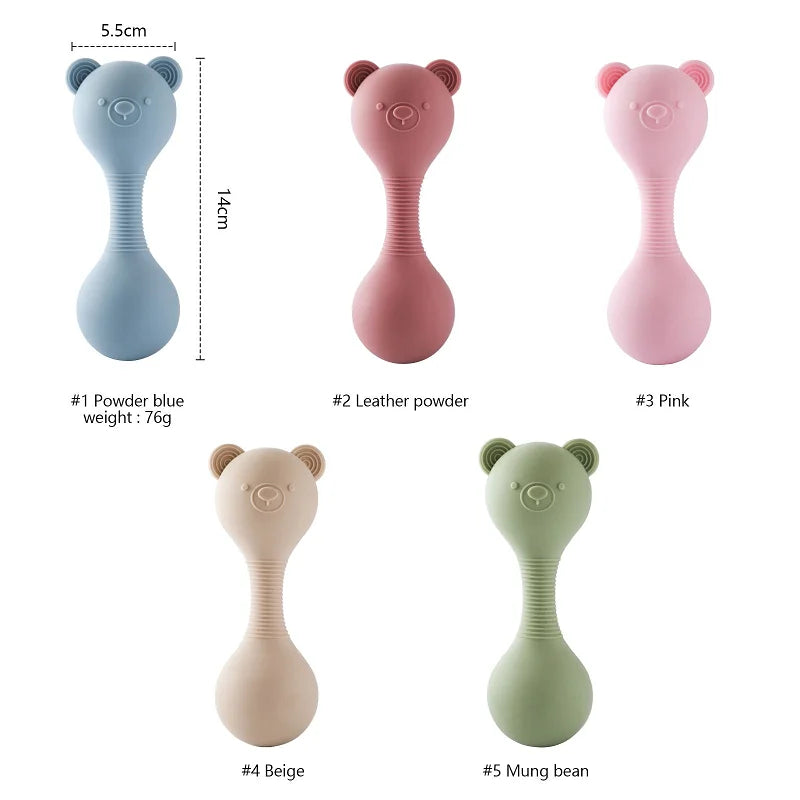 Baby Silicone Teether Rattle