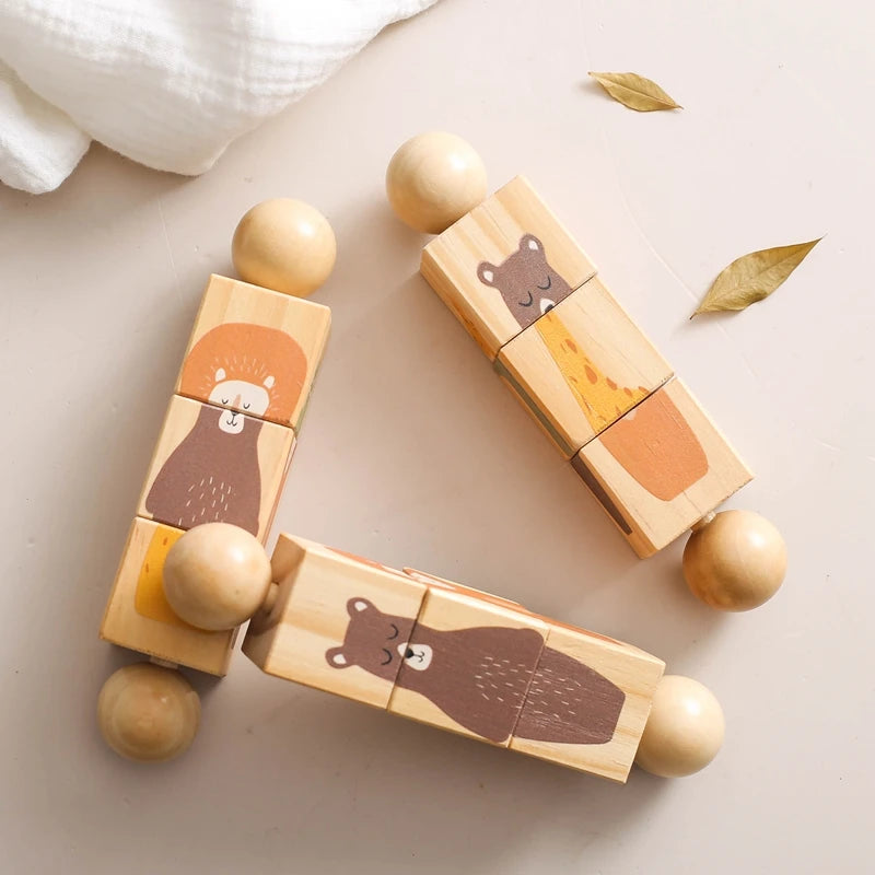 1 Piece Wooden Puzzle Hand Toy