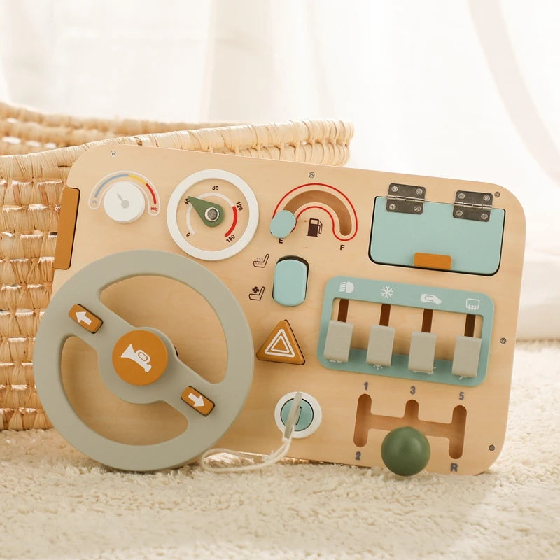 Baby Wooden Car Busy Board