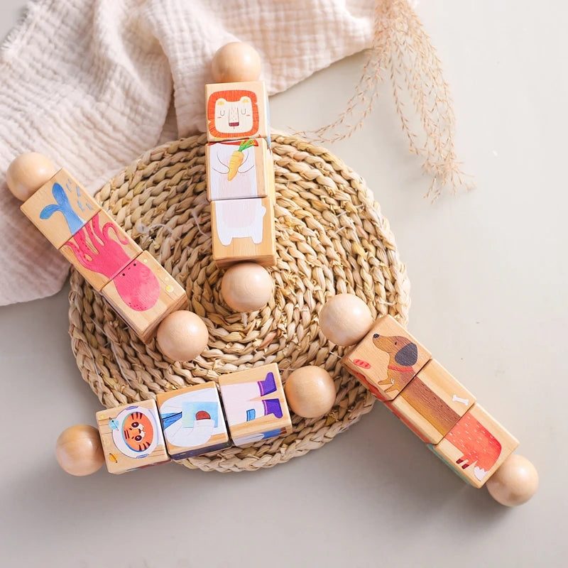 1 Piece Wooden Puzzle Hand Toy