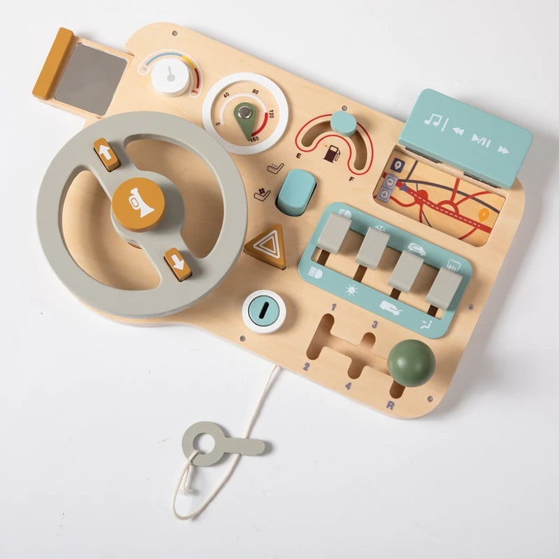 Baby Wooden Car Busy Board