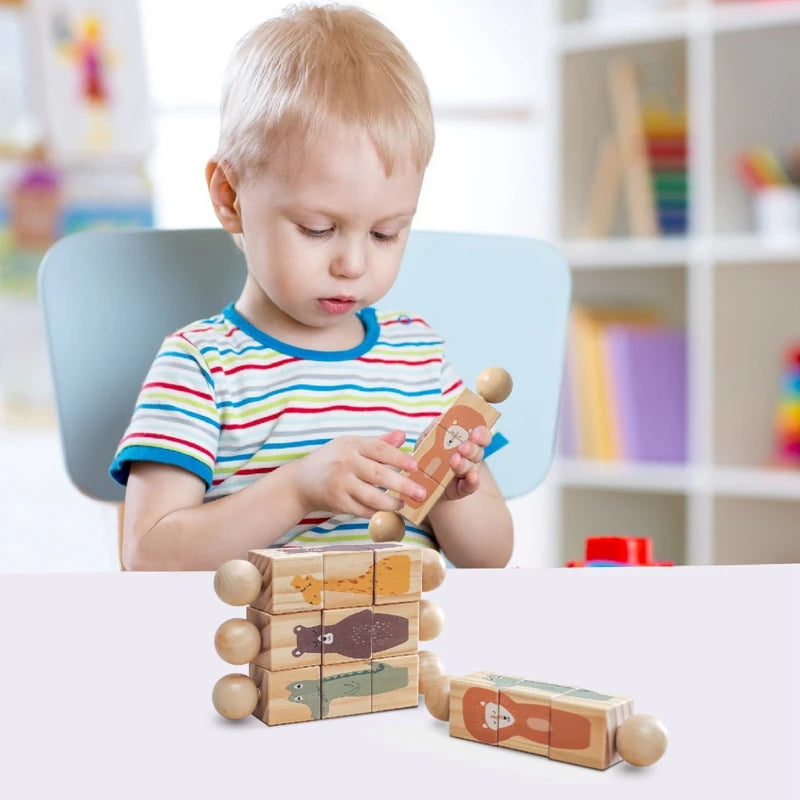 1 Piece Wooden Puzzle Hand Toy