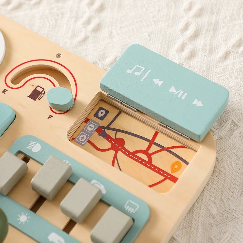 Baby Wooden Car Busy Board