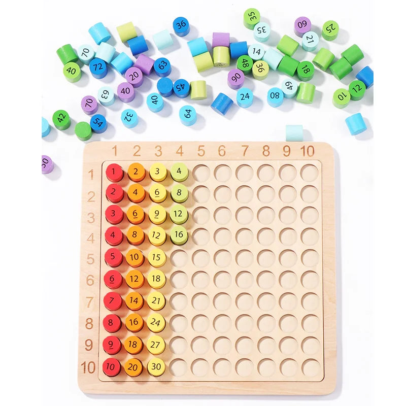 Wooden Multiplication Math Board
