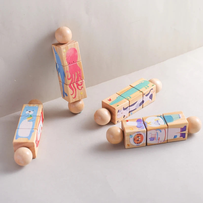 1 Piece Wooden Puzzle Hand Toy