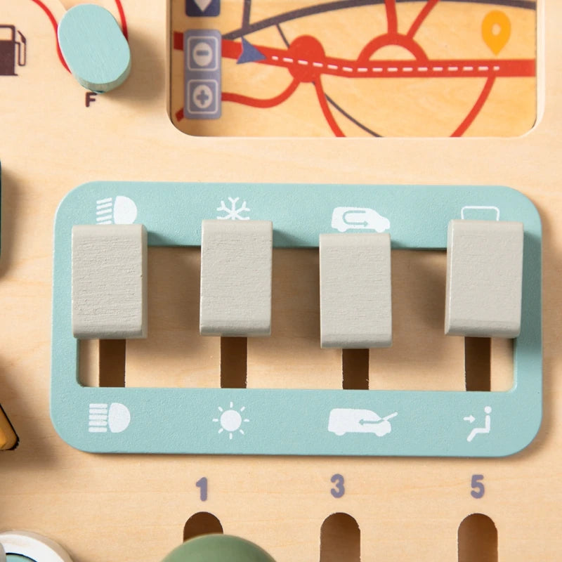 Baby Wooden Car Busy Board