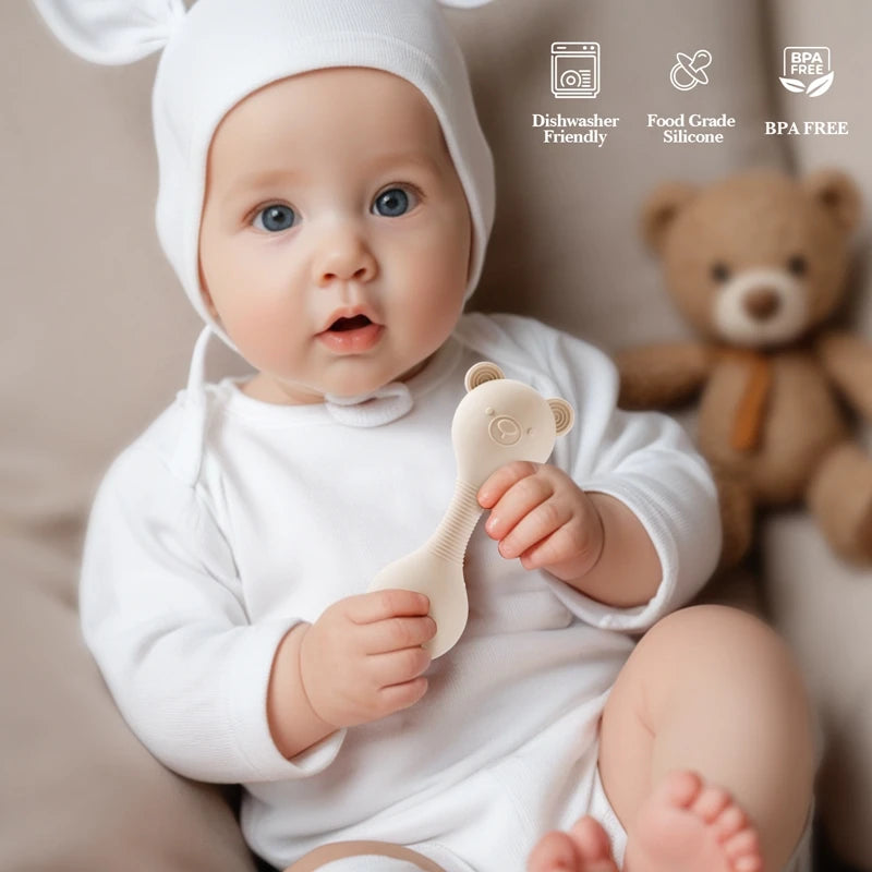 Baby Silicone Teether Rattle